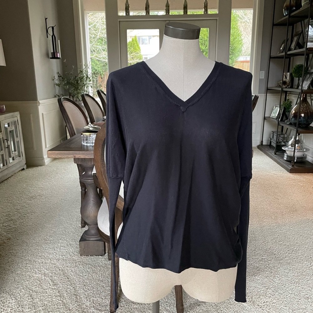 Press relaxed fit black sweater